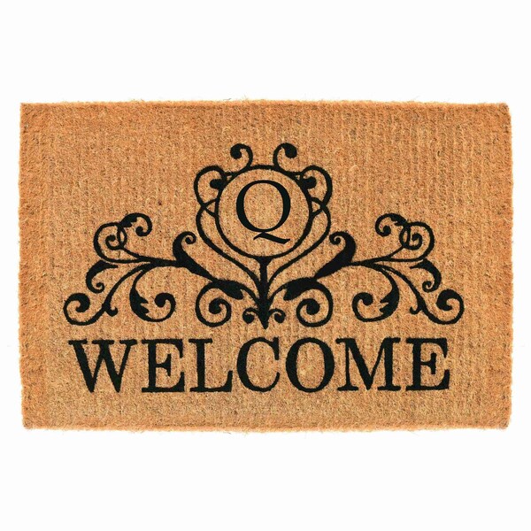 Calloway Mills Monogram Door Mat, Black, Natural, 24 in W x 36 in L 102562436Q - main